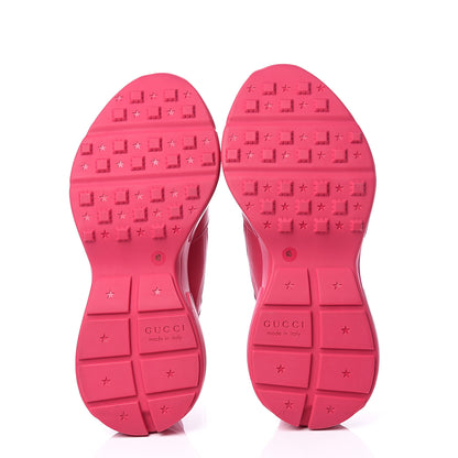 Gucci Calfskin Logo Womens Rhyton Sneakers 40 Box Pink 6 of 11