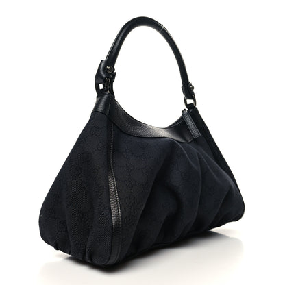 Gucci Monogram Medium D Gold Ring Hobo Black 3 of 10