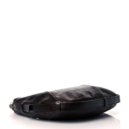 Saint Laurent Buffalo Leather Medium Mombasa Horn Bag Brown 4 of 16
