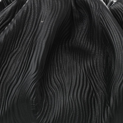 Bottega Veneta Bark Calfskin Embossed The Pouch Oversized Clutch Black 8 of 10