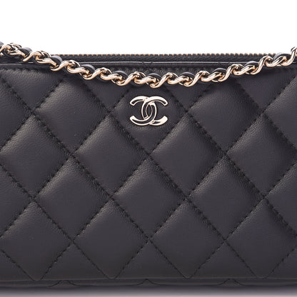 Chanel Lambskin Quilted Small Clutch With Chain Black 11 of 14