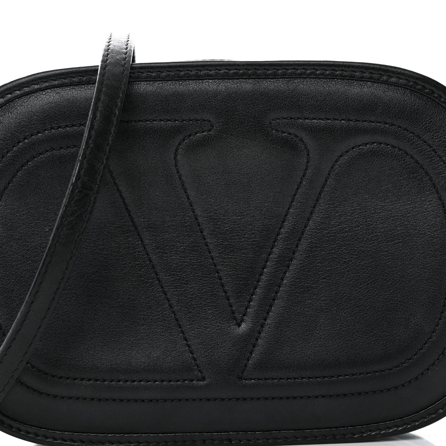 Valentino Garavani Calfskin Small Logo Go Crossbody Bag Black 14 of 25
