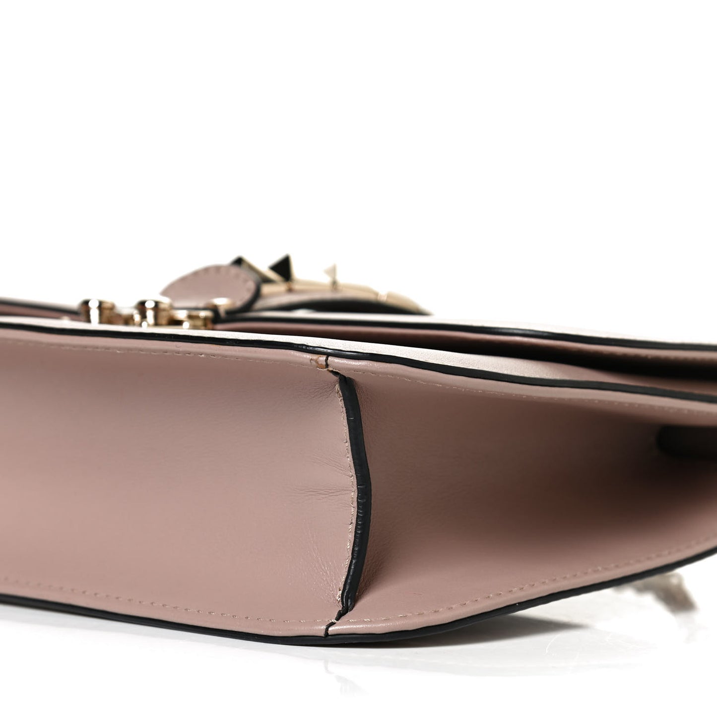 Vitello Medium Glam Lock Rockstud Flap Poudre