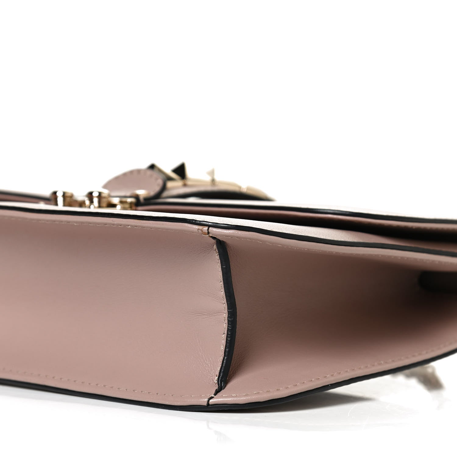 Valentino Garavani Vitello Medium Glam Lock Rockstud Flap Poudre 9 of 9