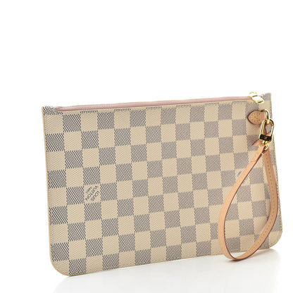 Louis Vuitton Damier Azur Neverfull MM GM Pochette Rose Ballerine 3 of 9