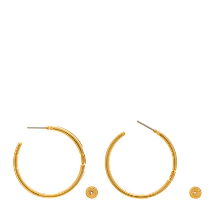 Hermes Box Calfskin Olympe Hoop Earrings Cannelle 3 of 5