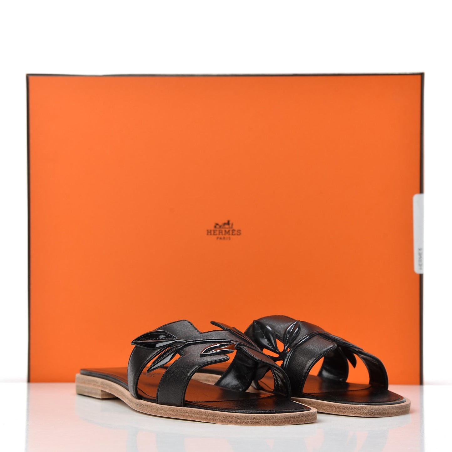 Nappa Patent Laurel Oran Sandals 35 Black