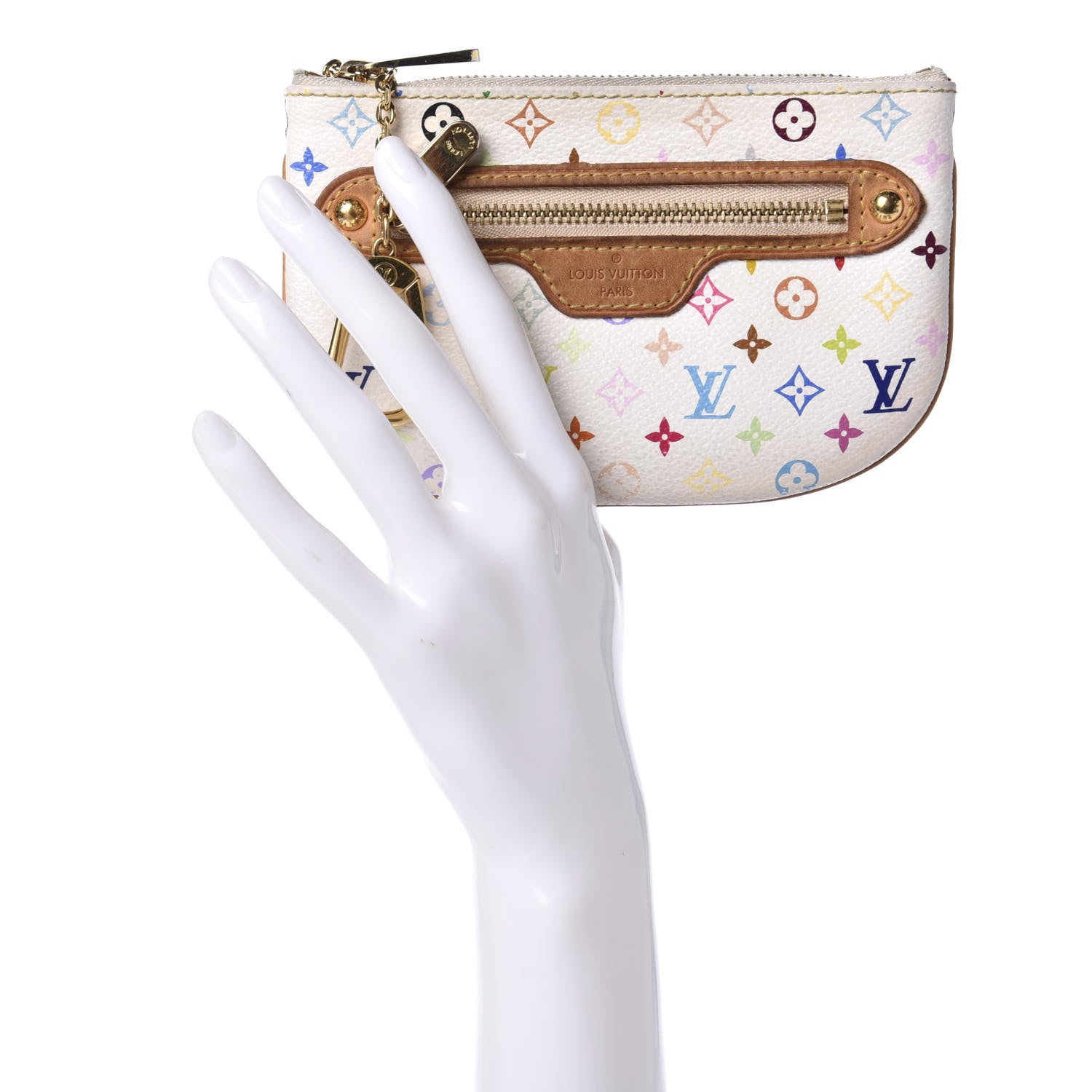 Louis Vuitton Monogram Multicolor Pochette Plate MM White 2 of 9