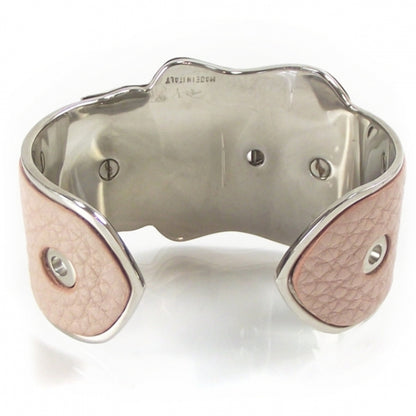 Fendi Leather Silver B Buckle Bracelet Wrap Cuff 2 of 5