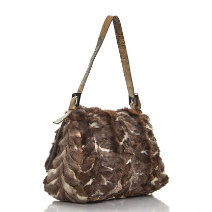 Fendi Rabbit Fur Mama Baguette Bag 3 of 15