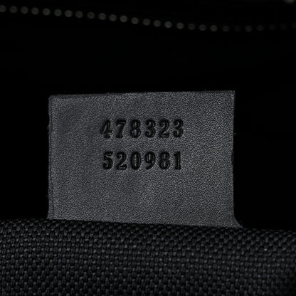 Gucci Soft GG Supreme Monogram Appia Calfskin Web Large Carry On Duffle Bag Black Grey 6 of 10