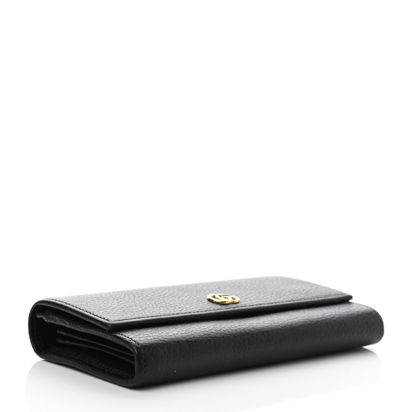 Dollar Calfskin GG Marmont Continental Wallet Black