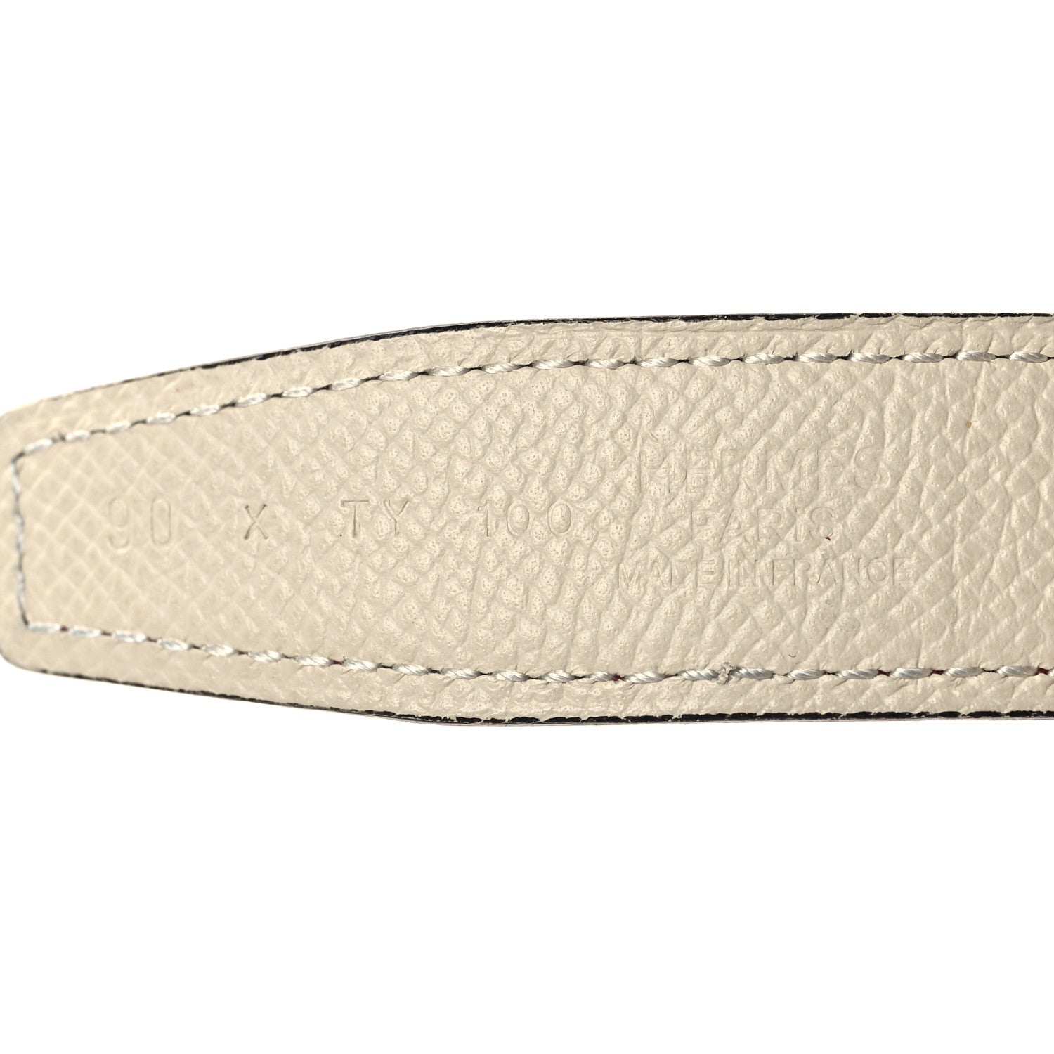 Hermes Epsom Swift 24mm Belt 90 36 White Rouge Grenat 5 of 5