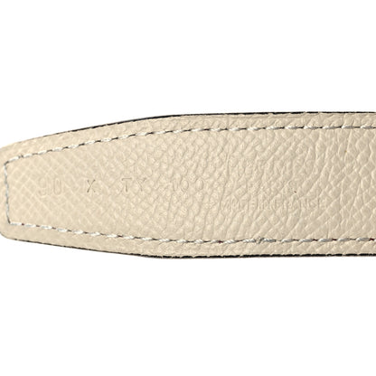 Hermes Epsom Swift 24mm Belt 90 36 White Rouge Grenat 5 of 5
