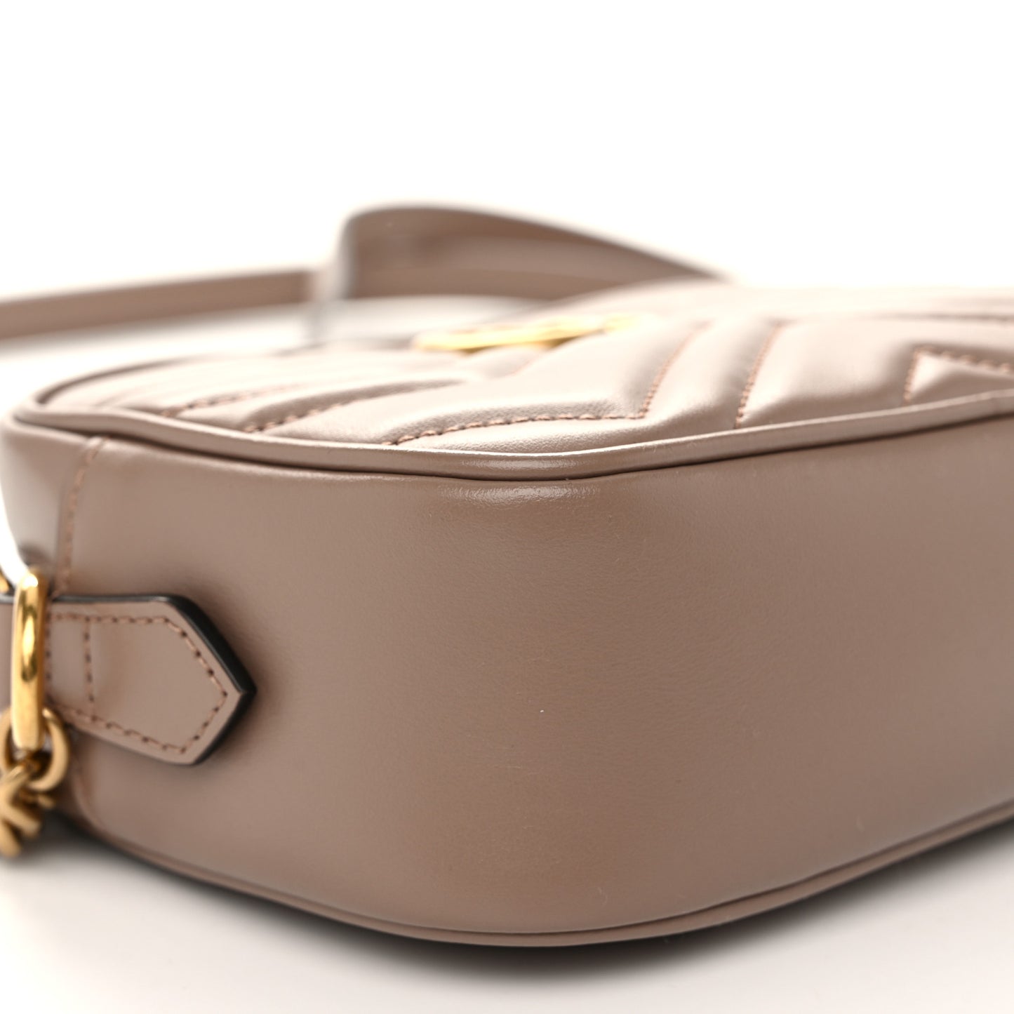 Calfskin Matelasse Mini GG Marmont Chain Shoulder Bag Porcelain Rose