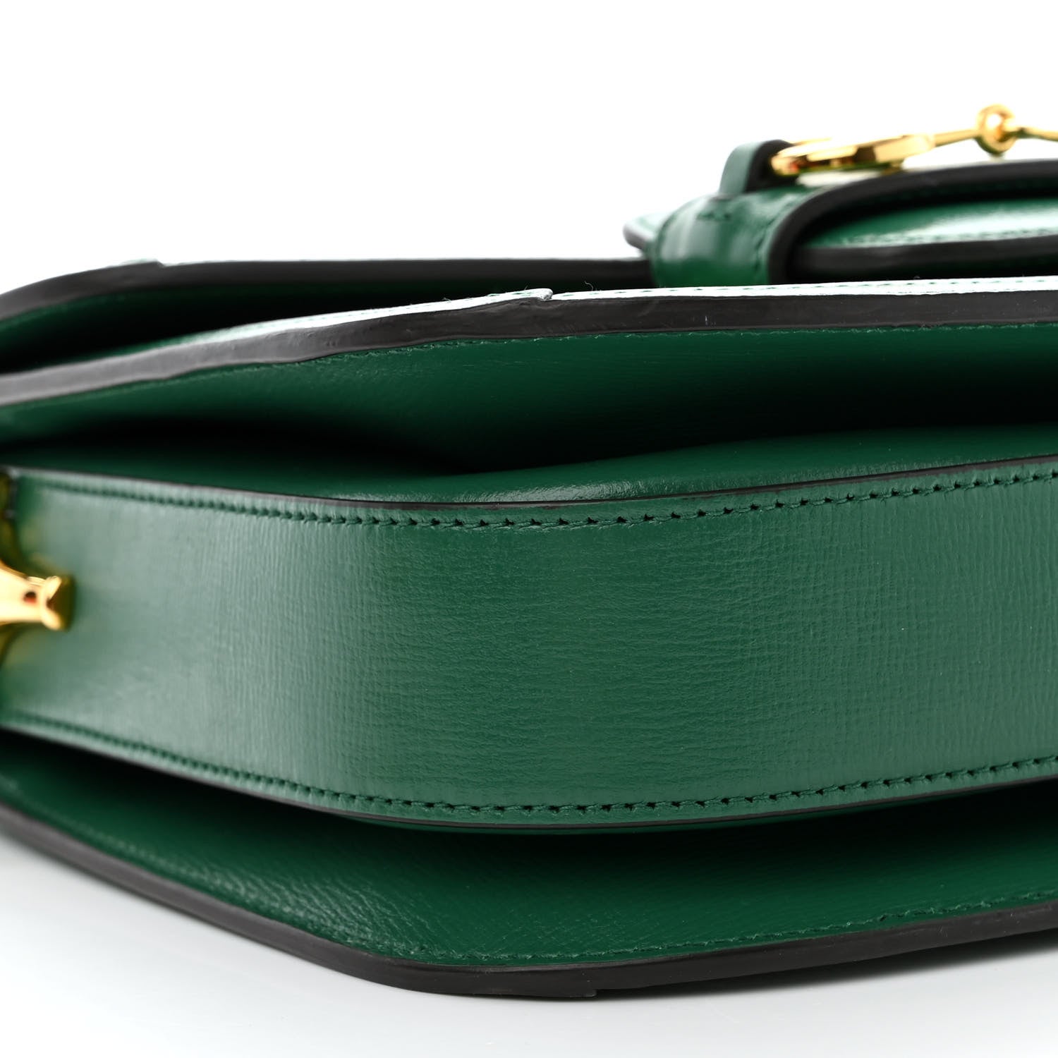 Gucci Azalea Calfskin Horsebit 1955 Shoulder Bag New Shamarock Emerald 9 of 12