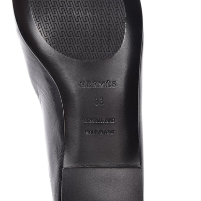 Hermes Nappa Womens Gaspard Moccasin 38 Black 6 of 8