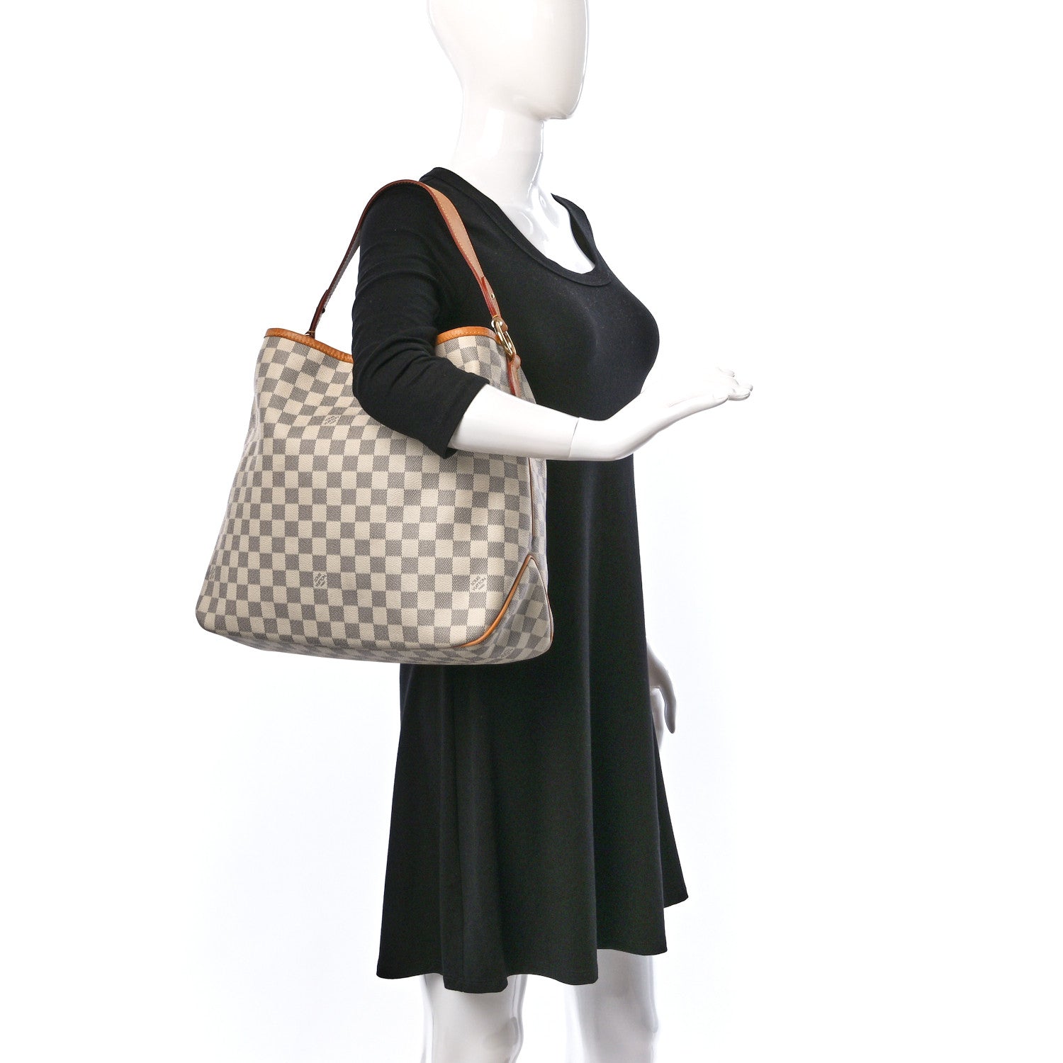 Louis Vuitton Damier Azur Delightful MM Rose Ballerine 2 of 8