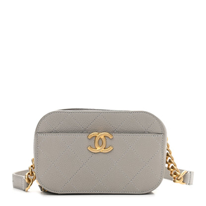 Chanel Caviar Stitched Waist Bag Light Grey 1 of 10