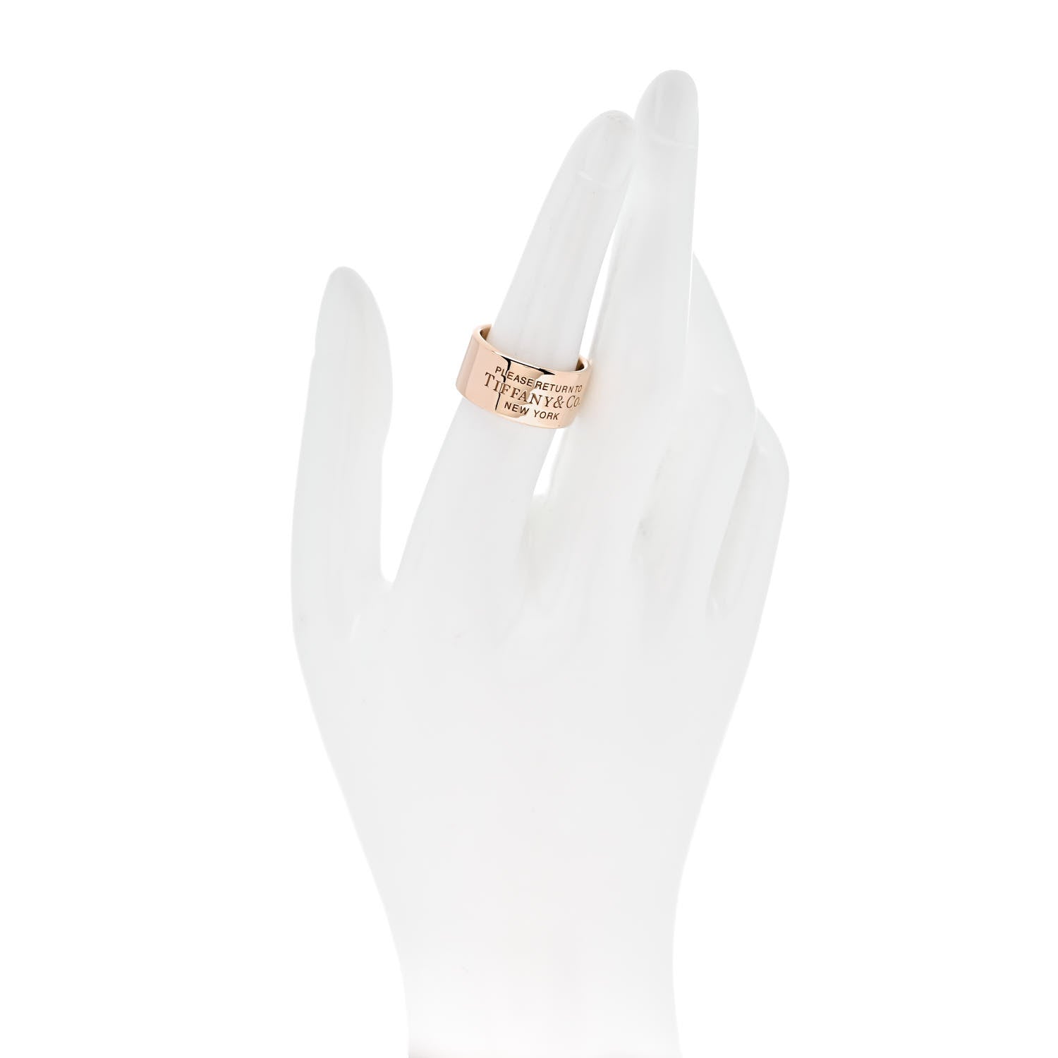 Tiffany 18K Rose Gold Return to Tiffany Wide Ring 54 7 2 of 4