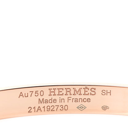 Hermes 18K Rose Gold Diamond PM H D'Ancre Bracelet SH 4 of 5