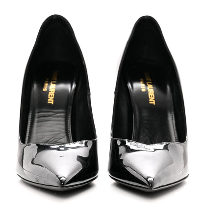 Saint Laurent Patent Calfskin Kiki 100 Pumps 36.5 Black 2 of 8