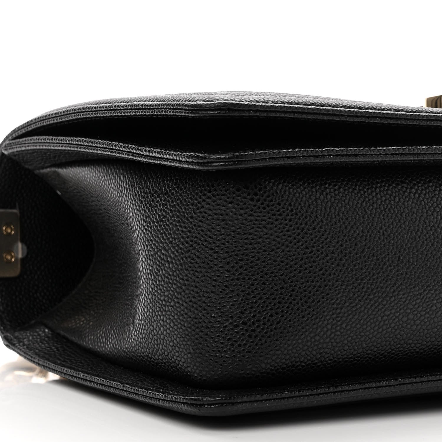 Chanel Caviar Chevron Quilted Medium Boy Flap Black 9 of 11