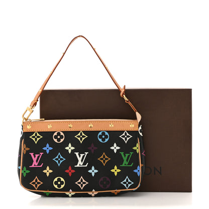 Louis Vuitton Monogram Multicolor Pochette Accessories Black 13 of 13