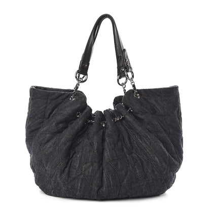 Chanel Denim Quilted Stretch Spirit Large Cabas Tote Blue 1 of 9