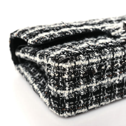 Chanel Tweed Quilted Medium Double Flap Black 9 of 13