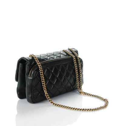 Chanel Calfskin Quilted Small CC Crown Flap Black 3 of 9