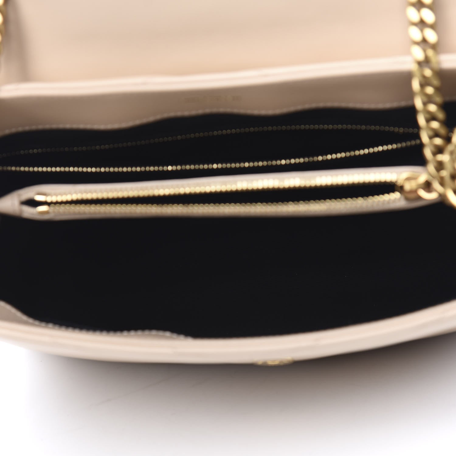 Saint Laurent Calfskin Y Quilted Monogram Medium Loulou Chain Satchel Nude Powder 6 of 9