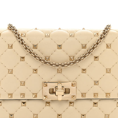 Valentino Garavani Lambskin Rockstud Spike Wallet on Chain Light Ivory 5 of 10