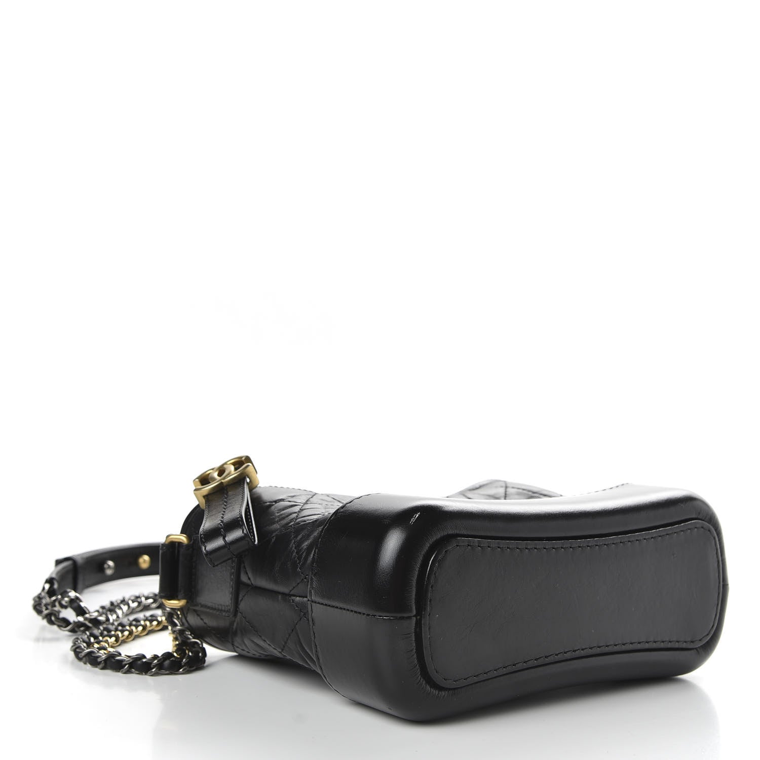Chanel Aged Calfskin Quilted Small Gabrielle Hobo Black 4 of 10