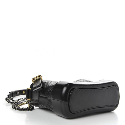 Chanel Aged Calfskin Quilted Small Gabrielle Hobo Black 4 of 10