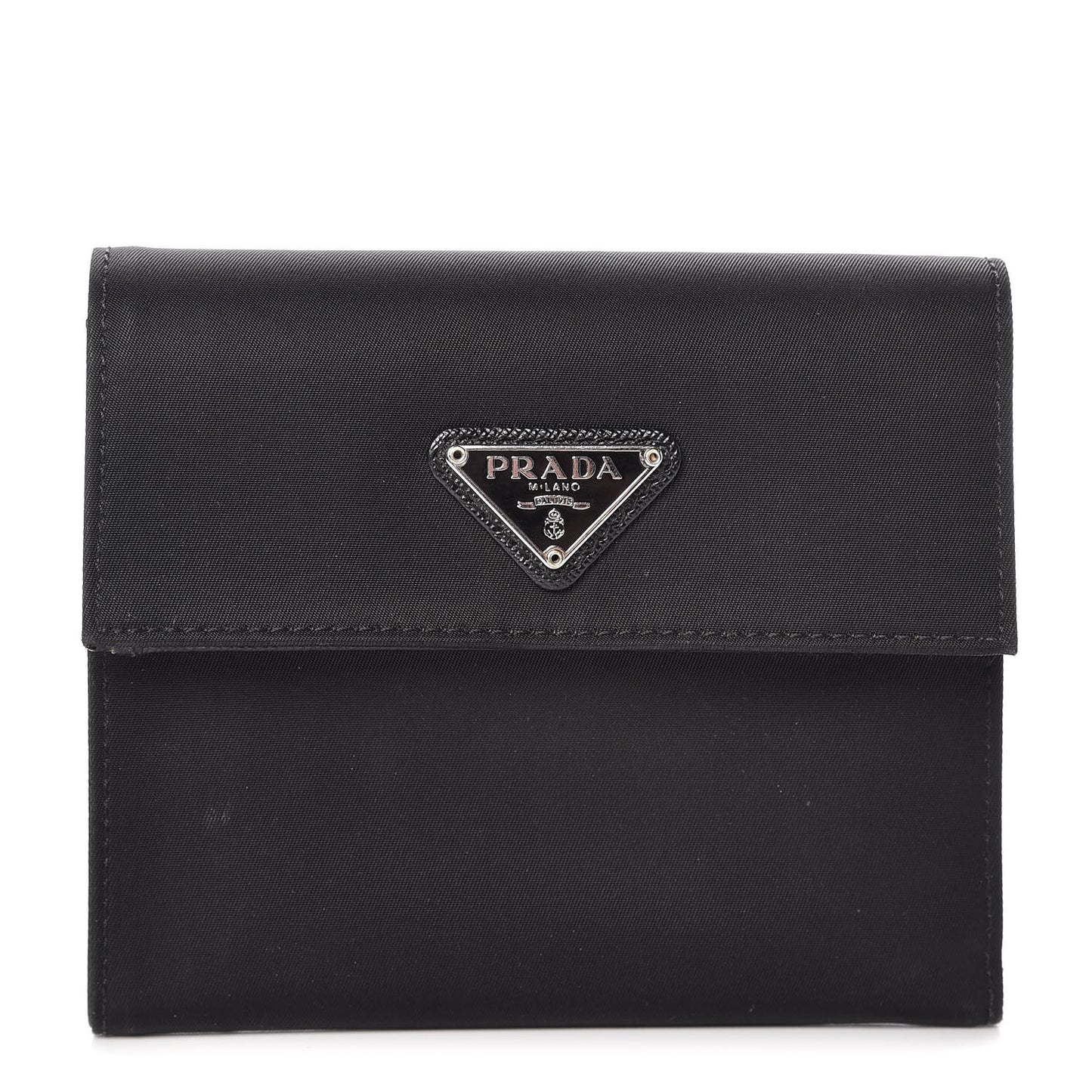 Tessuto Nylon French Wallet Black