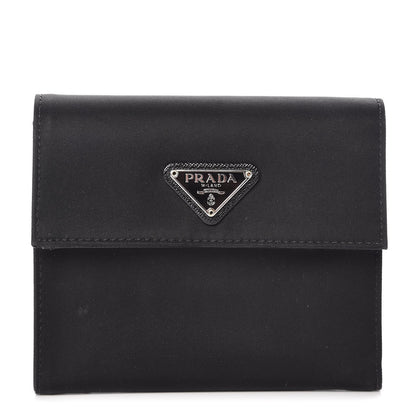 Prada Tessuto Nylon French Wallet Black 1 of 10