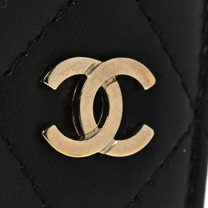 Chanel Lambskin Quilted Passport Holder Black 9 of 10
