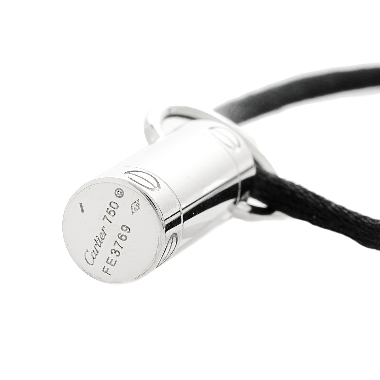 Cartier 18K White Gold LOVE Screwdriver Pendant Cord Necklace 5 of 6