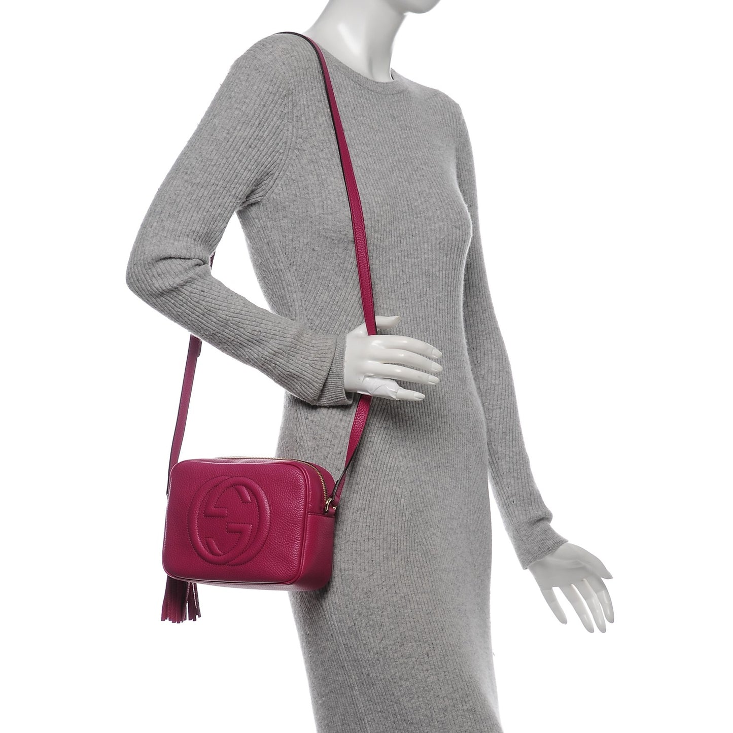 Cellarius Calfskin Small Soho Disco Bag Bright Bouganville