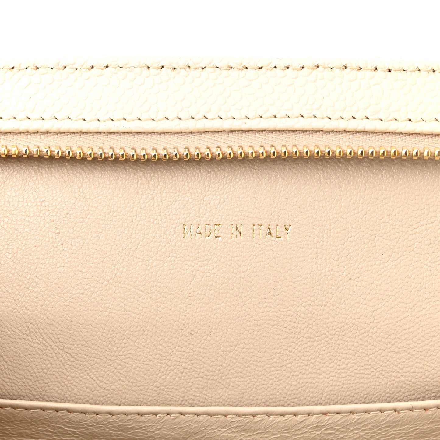 Caviar Quilted Small Chain Shoulder Bag White