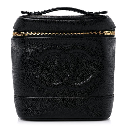 Chanel Caviar Vanity Cosmetic Case Black 1 of 10
