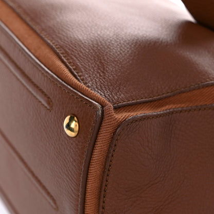 Saint Laurent Calfskin Canvas Medium Muse Two Brown 9 of 23