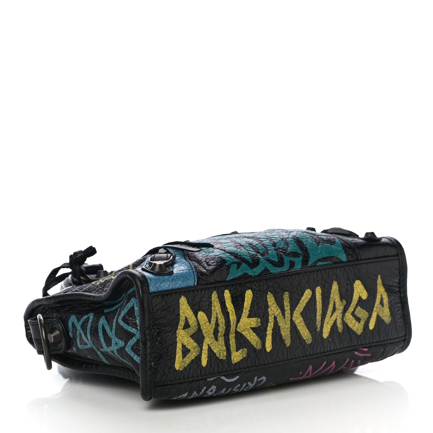 Balenciaga Agneau Arena Graffiti All Over Classic Hardware Mini City Black Multicolor 4 of 14