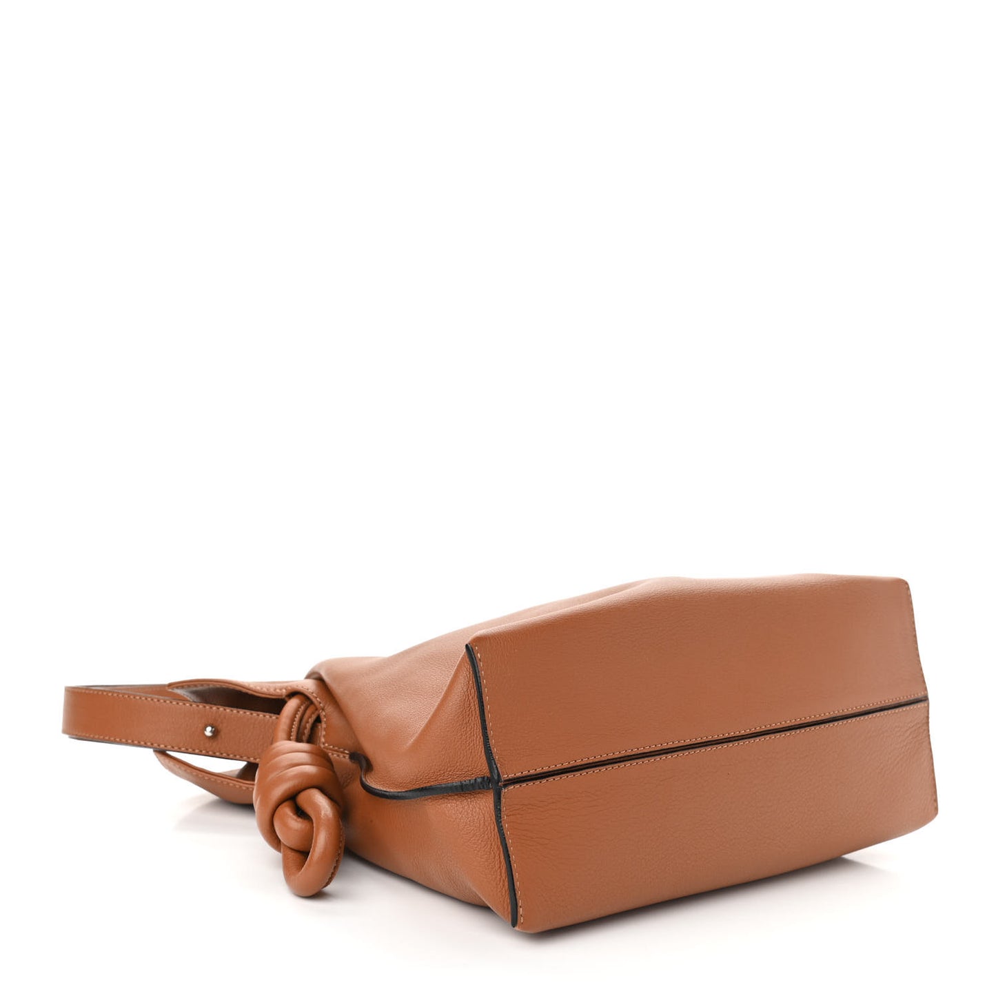 Calfskin Small Flamenco Knot Bag Caramel