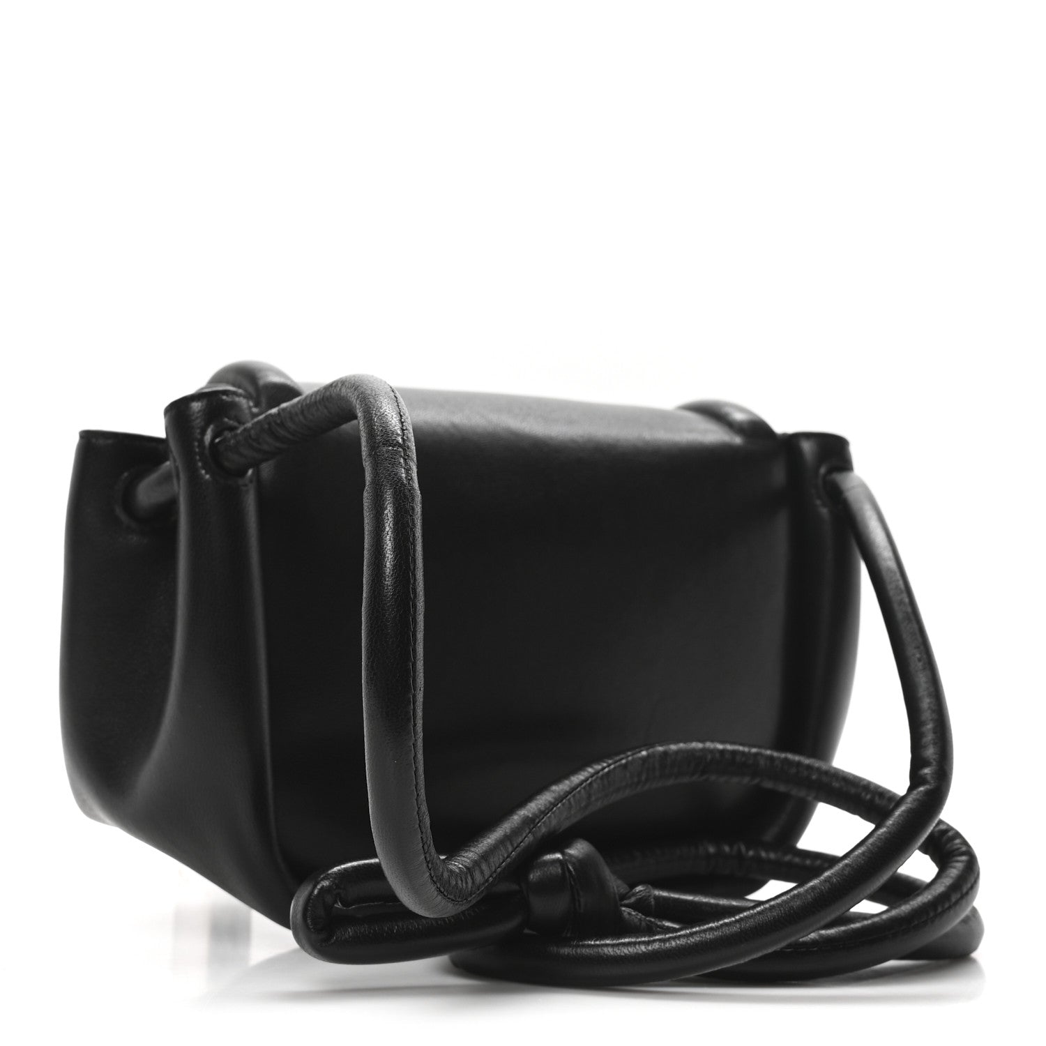 Bottega Veneta Lambskin Small Beak Triangle Flap Shoulder Bag Black 3 of 9