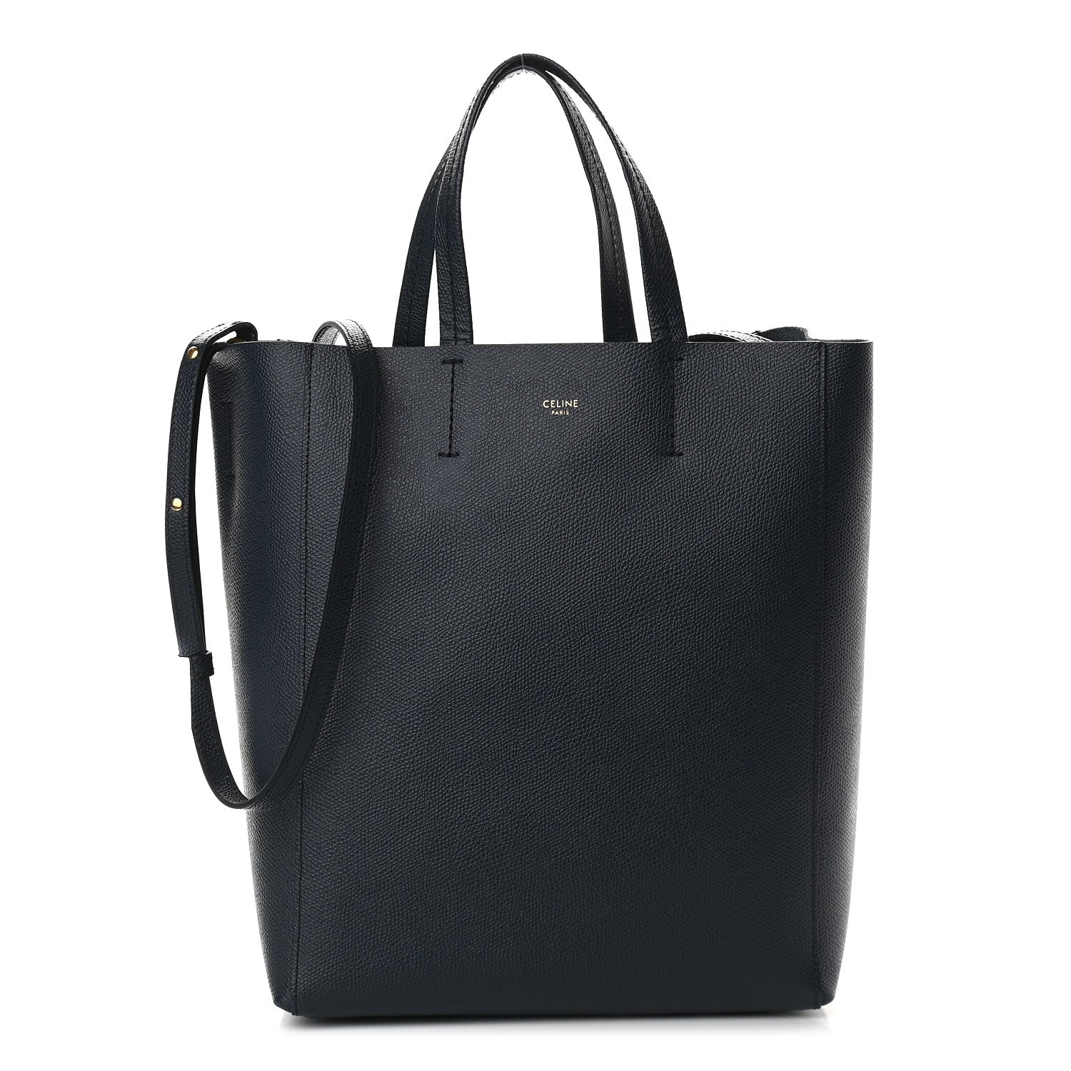 Celine Grained Calfskin Small Vertical Cabas Black 1 of 9
