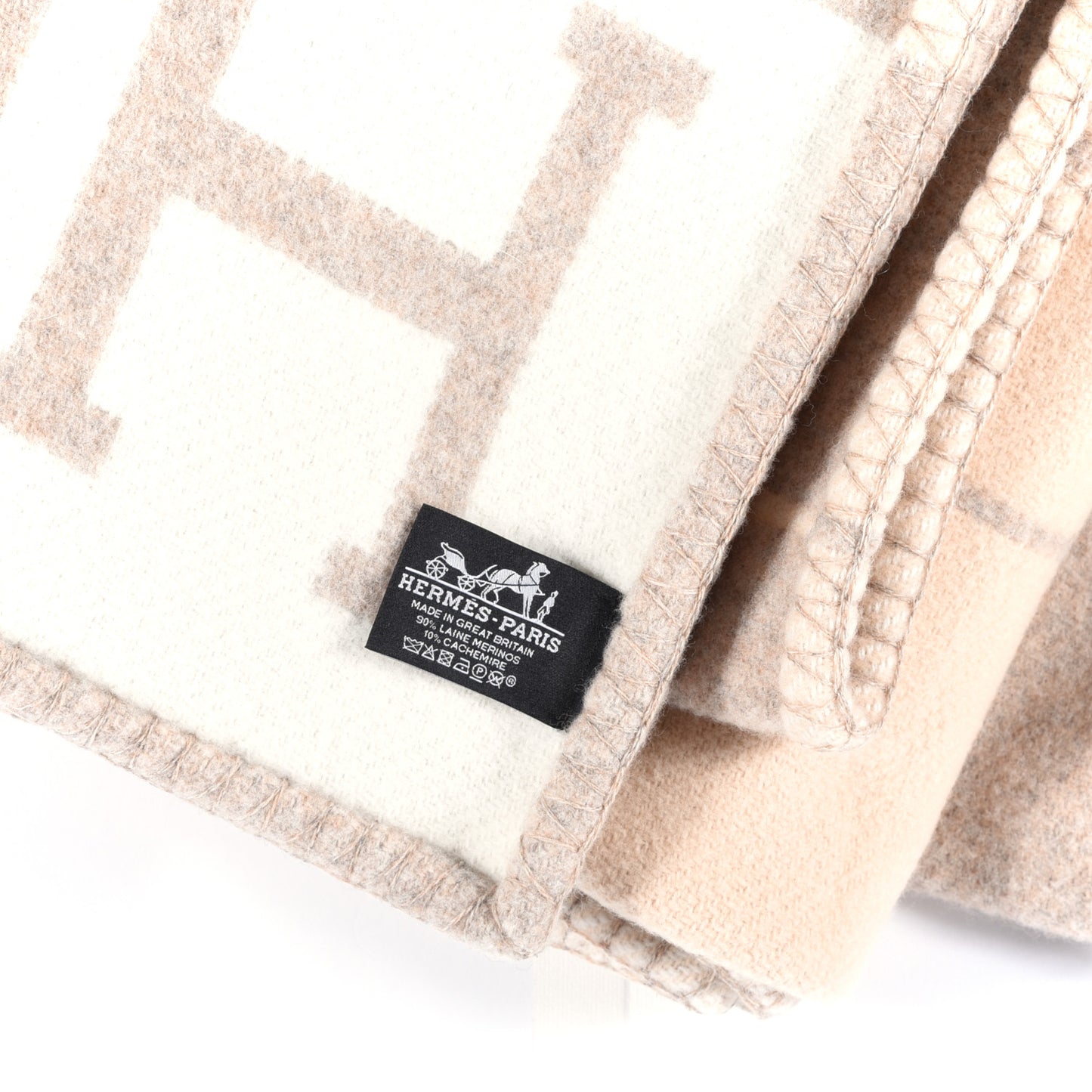 Wool Cashmere Avalon III Blanket Coco Camomille
