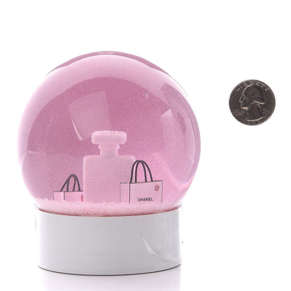 Chanel Glass N°5 Perfume Bottle Snow Globe Pink 2 of 4