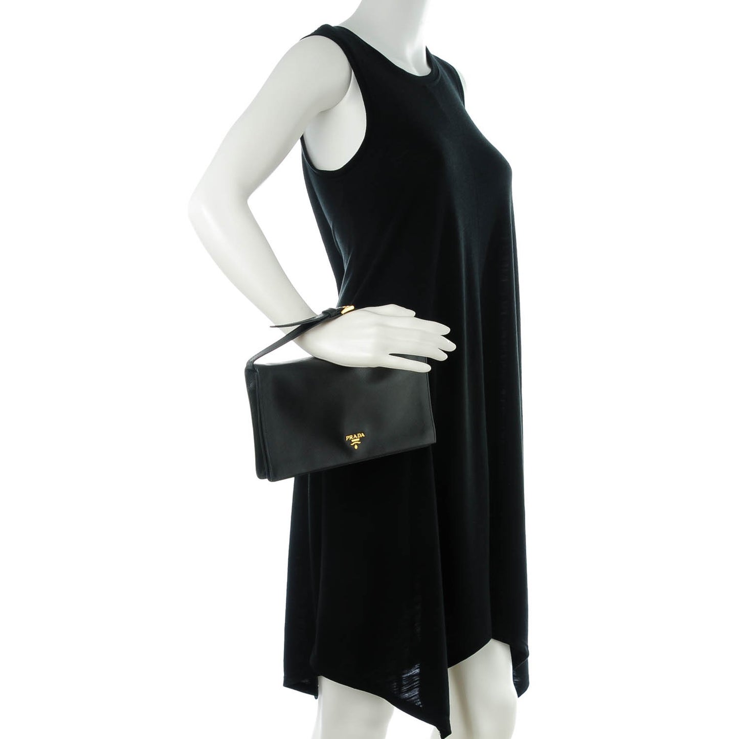 Saffiano Lux Clutch Nero Black